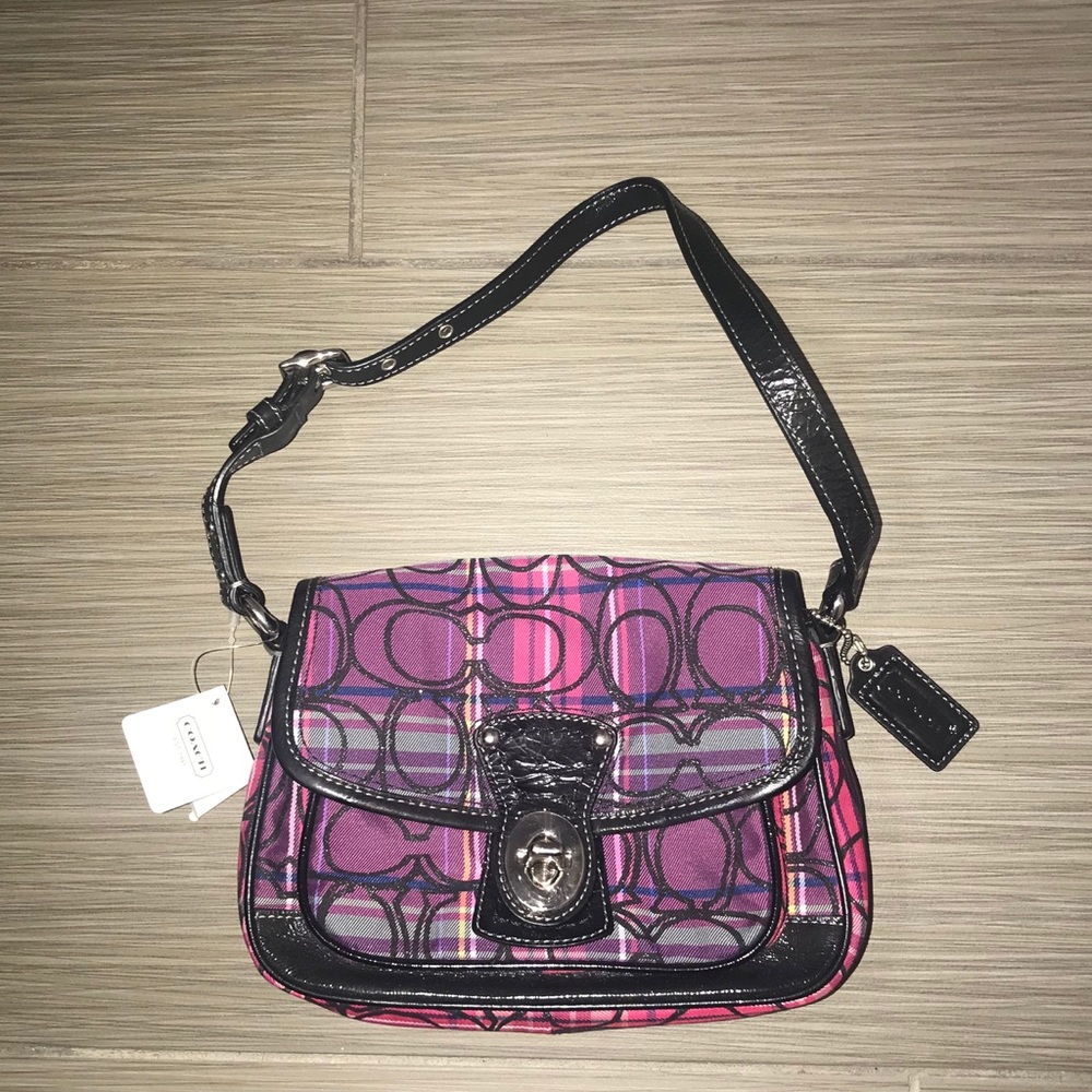 Coach Tartan Plaid Penny Flap Bag